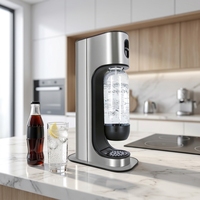 Machine à eau gazeuse portable en acier inoxydable avec carbonatation à une touche pour la maison et l'hôtellerie