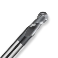 Fraise de précision aérospatiale de haute qualité à 2 dents en acier au tungstène revêtu AITiN, fraise à bout sphérique solide pour routeur CNC, OEM
