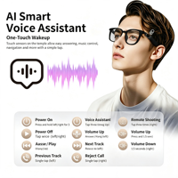 Gafas Inteligentes con Control Táctil 5.4, Conducción Ósea, Protección UV, Respuesta a Llamadas, Reproducción de Música, Carga Magnética