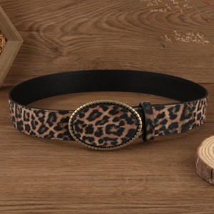Cintura da Donna in Pelle PU con Motivo Leopardato e Fibbia Rotonda, Stile Western Cowboy per Jeans - Product Image 3