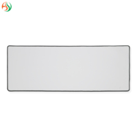 Tapis de souris de jeu en caoutchouc blanc imperméable grand format, avec bords cousus, pour bureau et maison, personnalisable par sublimation, vierge, en promotion