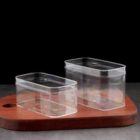 Boîte à gâteau de dessert au tiramisu en matériaux recyclés PET PVC transparent carré pour l'emballage alimentaire
