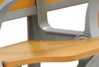 Chaises de salle de classe modernes, standard, pour l'école secondaire, chaises de salle de conférence, chaises d'étudiant, dossier en bois, pliables, chaises d'étudiant, chaises à marches pour le collège