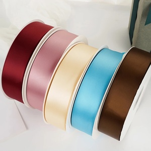 공장 도매 4cm 1.5인치 새틴 리본 선물 포장 웨딩 장식 꽃다발 DIY용 - Product Image 1