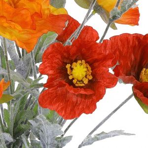 Bouquet de coquelicots en soie pas cher, fleurs artificielles pour la maison, fleurs décoratives pour mariage - Product Image 5