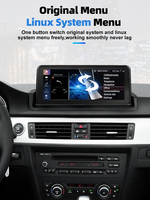 Autoradio avec écran de 10,25 pouces, système Linux, écran Carplay, WIFI, BT, GPS, multimédia pour BMW E90 E91 2006-2012