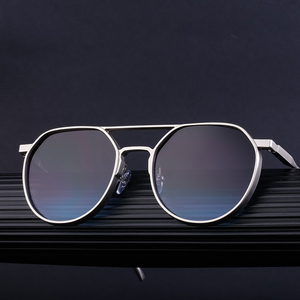Lunettes <span class=keywords><strong>de</strong></span> soleil Partagas, style punk tendance, logo personnalisé, monture ronde en métal, double pont, UV400, pour femmes et hommes - Product Image 4