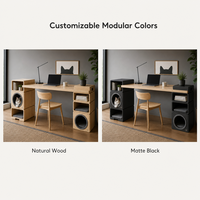 Bureau d'angle en bois avec rangement, écologique, pour le bureau à domicile, design double usage pour les humains et les animaux