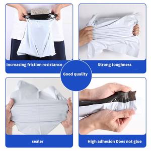 Customised Pattern Logo Compostable Poly <b>Black</b> White Wrap Padded Courier Zipper Mailing Bags Shoes <b>Socks</b> Packing Carton Included - Product Image 3