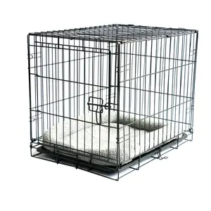 Caisse de cage pour chien en fil métallique pliable portable de haute qualité bon marché de taille personnalisée