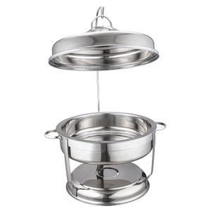 Calentador <span class=keywords><strong>de</strong></span> <span class=keywords><strong>Comida</strong></span> <span class=keywords><strong>de</strong></span> Acero Inoxidable para Buffet Árabe con Tapa Colgante, Olla Redonda para Calentar Alimentos - Product Image 2