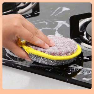 Esponja de Doble Cara para Lavar Platos, Cepillo para Lavar Platos, Esponjas para Lavar Ollas y Sartenes, Herramientas de Limpieza Doméstica Reutilizables para Cocina - Product Image 3