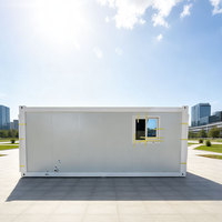 Conteneur d'expédition pliable en acier modulaire préfabriqué de 40 pieds, villa/bureau moderne à deux chambres en conteneur
