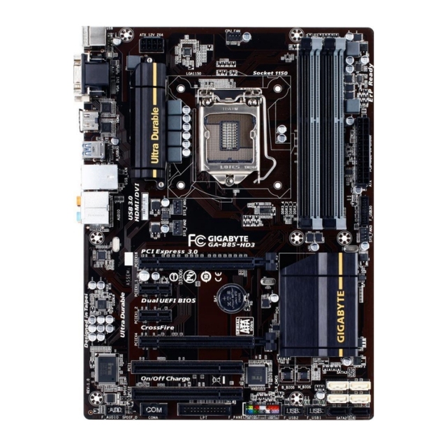 Good Condition Gigabyte B85 HD3 Original 4th Gen Motherboard I7 I5 I3 LGA1150 With COM DDR3 32GB USB3.0 Intel B85 Chipset for PC