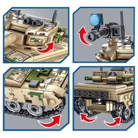 432 adet WW2 askeri Tank yapı taşları ordu asker silah klasik Model yapı taşları inşaat oyuncaklar çocuklar için