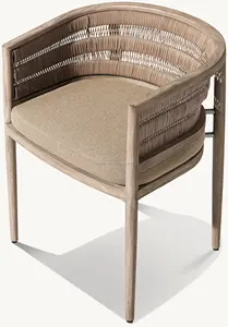 NUSA, estilo contemporáneo, nuevo diseñador, muebles de exterior de teca sólida de gama alta, sillón de comedor de teca para Hotel, Patio Resort - Product Image 4