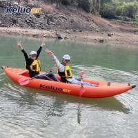 Vente en gros de canoë-kayak gonflable personnalisé pour 2 personnes, avec pagaies en aluminium et sièges rembourrés