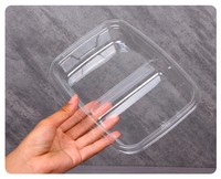 Boîte d'emballage en plastique PET personnalisée à compartiments 1 2 3 4 pour salades de fruits frais, fruits, légumes, pâtisserie