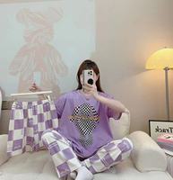 Asie du sud-est pyjamas trois pièces costume d'été pour femmes commerce extérieur transfrontalier droit pour short ample à manches courtes