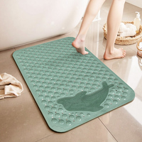 Tapis de bain antidérapant avec ventouses Diatomite + Tapis de douche en caoutchouc avec trous de drainage Utilisation moderne à la maison et à l'hôtel