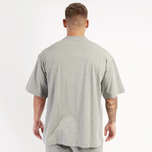 T-shirt personalizzate da uomo taglie forti, vestibilità oversize e ampia, per bodybuilding, fitness e sport, a maniche corte, 90% cotone 10% spandex, t-shirt neutre. - Product Image 3