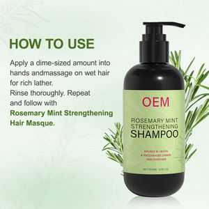 Champú fortalecedor de menta de romero con infusión Bio OEM Tratamiento de <span class=keywords><strong>alopecia</strong></span> del cuero cabelludo Kit de champú y acondicionador <span class=keywords><strong>para</strong></span> el crecimiento del cabello - Product Image 4