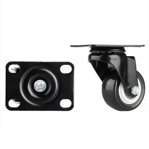 Roulettes durables de style moderne pour meubles, roulettes en PVC pivotantes à 360°, roulettes industrielles pour chariots, roulettes silencieuses de moyenne capacité en acier perforé - Product Image 5