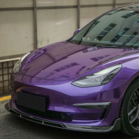 Vinyle de covering automobile PET Cast HD brillant métallisé bleu mauve 1,52x16m/5x55ft, vente en gros, usine de Guangzhou, un rouleau complet, autocollants pour voiture