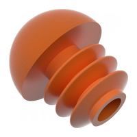 Embout de tube en acier inoxydable noir pour garde-corps d'escalier, capuchon dôme hémisphérique en plastique et aluminium
