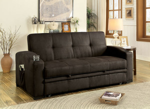 High Quality <b>Convertible</b> <b>Sofa</b> <b>Bed</b> Set with Cup Holder Design Modern Fabric Apartment Living Room Furniture - Product Image 2