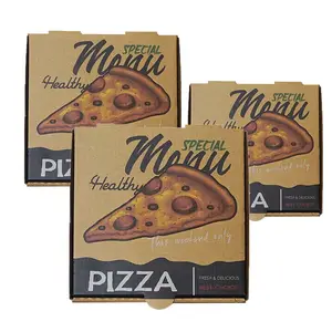 Venta caliente de papel corrugado 14 pulgadas cajas personalizadas nuevo diseño de embalaje para Estambul ambalaj Pizza Box