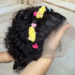 Nuove Parrucche <span class=keywords><strong>per</strong></span> <span class=keywords><strong>Bambini</strong></span> 100% Capelli Umani, Frontale in Pizzo 4X4, Lunghezza 8 Pollici, Capelli Ricci Crespi, Parrucche Senza Colla <span class=keywords><strong>per</strong></span> <span class=keywords><strong>Bambini</strong></span> - Product Image 5