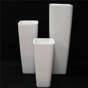 Macetas de Fibra de Vidrio para Exhibición en Recepción de Hoteles, Clubes y Comercios, Diseño Simple con Esquinas Redondeadas, Venta al por Mayor de Fábrica - Product Image 2