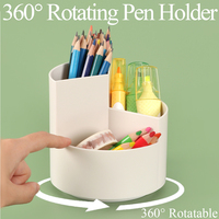 YUZMEI Porte-stylos en plastique personnalisé, porte-crayons, organisateur de bureau multi-compartiments, boîte de rangement pour fournitures de bureau et scolaires