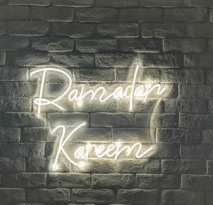 Home Decor Banner Eid Mubarak Yard Sign Ramadan Kareem Neon <b>Light</b> - Product Image 1