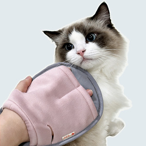 Guantes para Eliminar Pelo de Mascotas Jizai, Color Rosa y Verde, Cepillo Redondo de Poliéster para el Cuidado de Perros y Gatos - Product Image 1