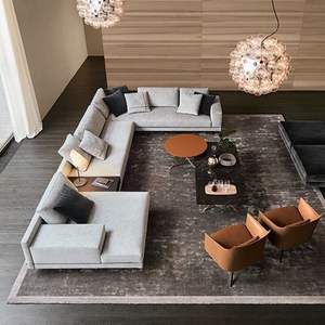 <span class=keywords><strong>Divano</strong></span> di Lusso Italiano da Soggiorno di Alta Gamma e Design Angolare Moderno e Modulare in Morbido Tessuto per Villa e Casa - Product Image 6