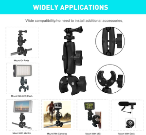 Multifunktions-Universal-Kugelbasis-Adapter halterung Halterung GPS-Kamera Radio ELD Lenker klemme Handy-Kugelkopf adapter - Product Image 4