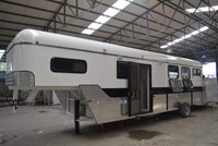Remorque pour bétail Nugent en aluminium, capacité 3500 kg, double essieu, transport de chevaux et de bovins, toutes tailles