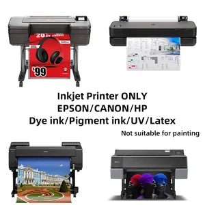 260gsm Polyester Bedrukbaar 24 "X100ft Mat Wit Waterdicht Kleurstofpigment Plotter Inkjet Printer Canvas Rol Voor Epson Canon