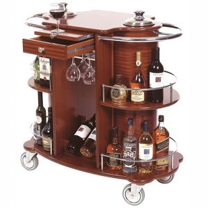 Carrito <span class=keywords><strong>de</strong></span> Bar <span class=keywords><strong>de</strong></span> Acero Inoxidable 304 <span class=keywords><strong>de</strong></span> Lujo Personalizable con Dos Niveles para Vino, Licores, <span class=keywords><strong>Servicio</strong></span> <span class=keywords><strong>de</strong></span> <span class=keywords><strong>Banquetes</strong></span> en Hoteles y Restaurantes - Product Image 1