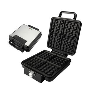 LOVFE Mini <span class=keywords><strong>gaufrier</strong></span> multifonctionnel électrique en acier inoxydable avec thermostat réglable, appareil à <span class=keywords><strong>sandwich</strong></span> à quatre grilles pour la maison - Product Image 3