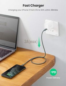 <span class=keywords><strong>C</strong></span>âble de charge <span class=keywords><strong>USB</strong></span> <span class=keywords><strong>C</strong></span> vers iOS UGREEN MFi, certification MFi rapide, <span class=keywords><strong>c</strong></span>âble de données 8 broches vers Type <span class=keywords><strong>C</strong></span> pour <span class=keywords><strong>iPhone</strong></span> 15 14 13 <span class=keywords><strong>12</strong></span> - Product Image 2