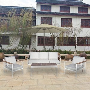 High Quality Aluminum Patio Garden Furniture Leisure Lounge <b>Outdoor</b> White Nordic Style <b>Sofa</b> Chair - Product Image 6