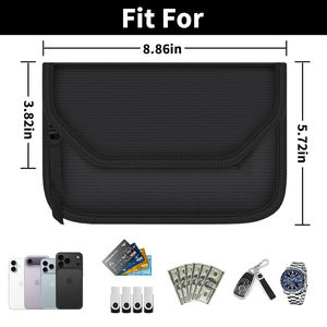 Bolsa de Viaje para Documentos Ignífuga de Microfibra de Alta Calidad, Bolsa Impermeable para Archivos Tamaño A4, Bolsa Ignífuga Resistente para Dinero - Product Image 2