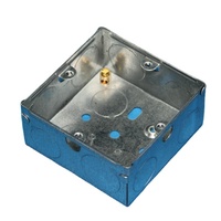 Boîte de jonction électrique en métal 3x3 3x6 Knockout Box 35mm GI Switch Box avec cosse réglable