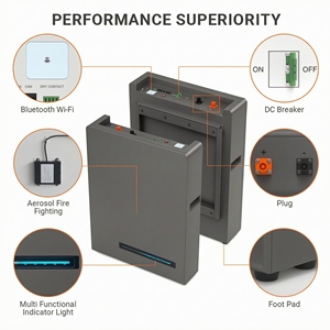 แบตเตอรี่สำรองพลังงานบ้าน Power Wall 10Kw 15Kw 51.2V LiFePO4 พร้อมระบบจัดการแบตเตอรี่ (BMS) ป้องกันน้ำและฝุ่นระดับ IP54 รองรับการสื่อสารผ่าน CAN รับประกัน 10 ปี แบบ All-In-One - Product Image 2