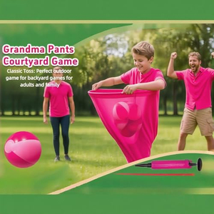 Jeu de lancer géant d'extérieur amusant pour toute la famille avec balles rebondissantes et pompe à air - Product Image 4