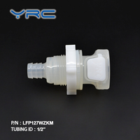 Raccord de déconnexion rapide en polypropylène pour tube de 1/2 pouce, basse pression