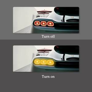 カスタマイズされたUSB 3D LEDカーウォールアートアニメーションブラックアクリルLEDサスペンション装飾レーシングネオンライト付きウォールアート用 - Product Image 6